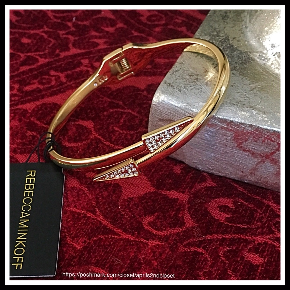 REBECCA MINKOFF PAVE CRYSTAL EMBELLISHED CUFF - Picture 2 of 5